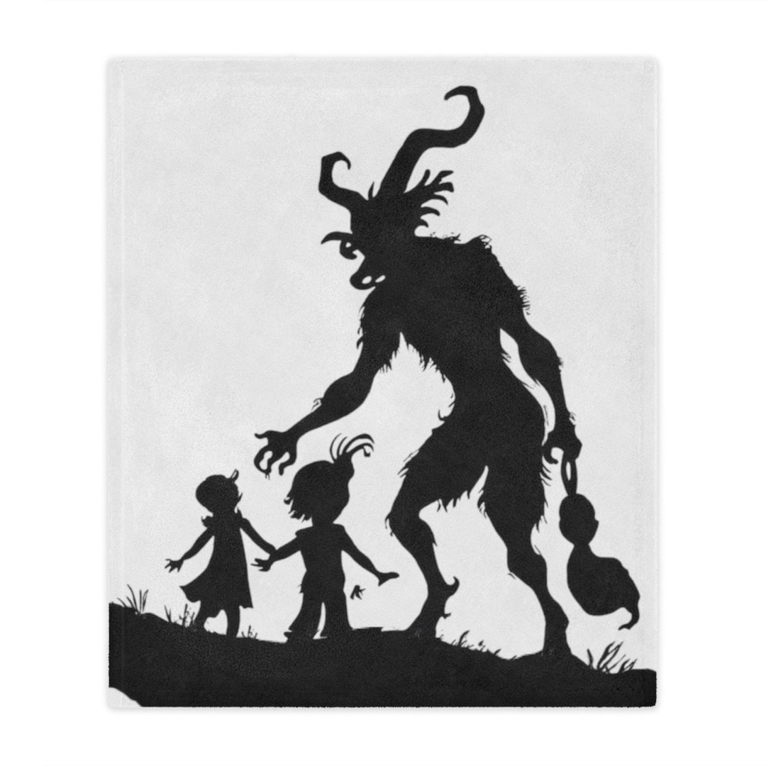 Krampus Night Creepy Krampus Silhouette Minky Blanket Etsy Australia