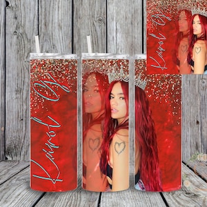 Karol G Red Hair Tumbler Wrap 20oz Straight