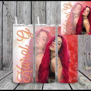 KarolG Red Hair Tumbler Wrap 20oz Straight