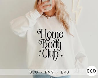 Club des casanier SVG, SVG de séjour, t shirt Svg, Svg cricut, svg drôle, casanier PNG, svg rétro, svg introverti, svg antisocial