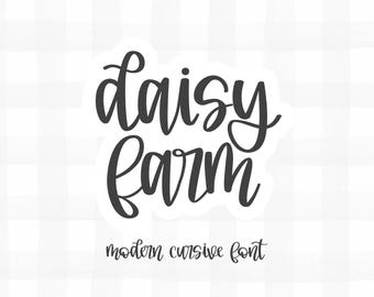 Daisy Farm, boerderijlettertype, scriptlettertype, bruiloftlettertypen, logolettertypen, Canva-lettertype, Cricut-lettertype, modern schriftlettertype, schattig lettertype, cursief lettertype