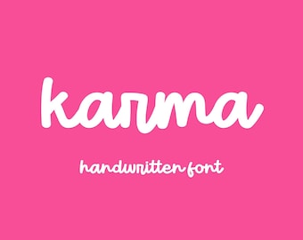 Karma-lettertype, schattige lettertypen, Canva-lettertype, lettertypen voor docenten, lettertypen voor Cricut, Goodnotes-lettertype, plannerlettertypen, markeringslettertype, vet lettertype, cursieve lettertypen