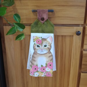 Handmade Hanging Kitchen Towel; Cat Lover; Kitchen Towel; Fun; Unique; One-of-a-kind; Beautiful; Functional; High Quality Towel; Great Gift