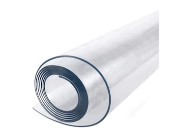 Vinyl Table Cover 1.5mm thick, 40 inches wide, 12-46 inches long plastic clear