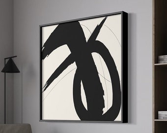 Black Lines Canvas Print Peinture