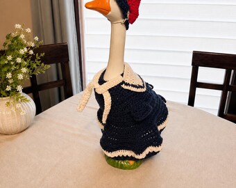 Porch Goose Sailor Dress Outfit Crochet Pattern - Digital Download