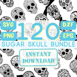 Floral Sugar Skull SVG: Tag der Toten Halloween Cut-Datei für Dia de los Muertos Crafts