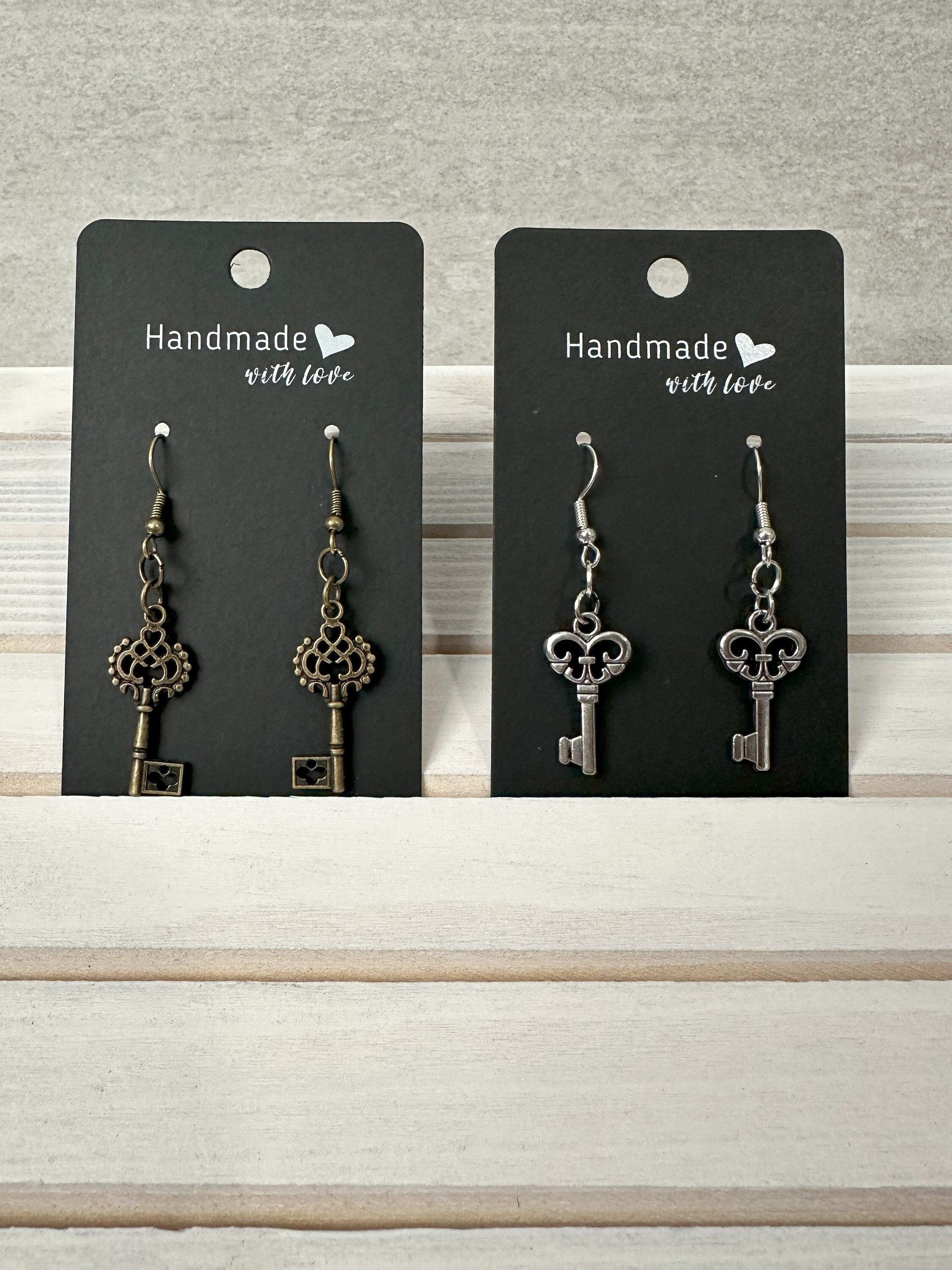 ◆VINTAGE HOLLYWOOD◆ Octagon Key Earrings VH2379EA002B Vintage Key Earring - Etsy