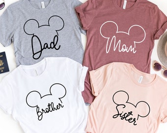 Disney Family Shirts, Disneyland Shirts,Mickey ear, Disneyworld Shirts,Matching Family Disney Shirts, Personalized Disney Shirts for Family