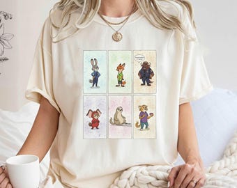 Disney Zootopia 2 Filmen Polisavdelning Ansiktströja, Judy Hopps Nick Wilde Gary De'Snake, Zootropolis, Disneyland Familjeresa 2025 Tröja