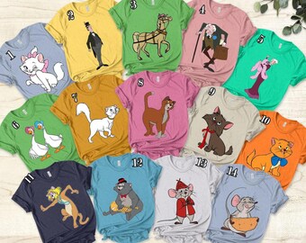 Retro Disney The Aristocats Est 1970 Marie Duchess Berlioz Toulouse Cat Shirt, Disneyland Trip Gift, Matching Family Shirts, Magic Kingdom