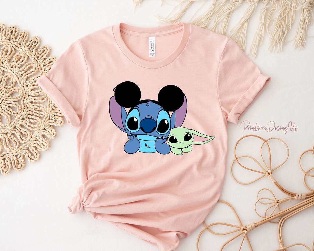 Stitch and Baby Yoda Shirt, Disney Shirt, Disneyland Family Trip