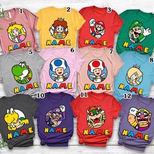Personalized Super Mario Birthday Shirt: Mario & Friends Party Tee