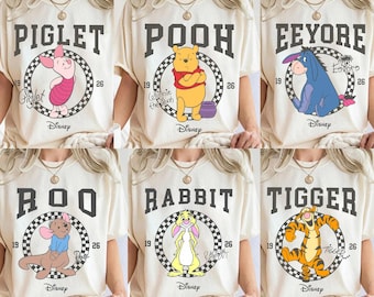 Winnie the Pooh Family Trip Shirt: Pooh Friends Checkered Matching Tee