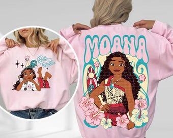 Camiseta "Moana Better Together", camiseta familiar a juego de Moana, camiseta "Hei Hei Pua Maui" de Moana para bebé, camiseta grupal de princesas Disney, vacaciones en Disney Moana
