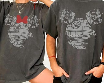 Mickey And Minnie Death Star Shirt, Star Wars Shirt, Disney World Shirt, Star Wars Gift, Star Wars Disney Couple Shirt