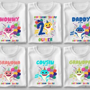 Custom Baby Shark Birthday Shirt: Family Matching Outfit