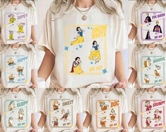Camiseta de Blancanieves y los Siete Enanitos de Disney, camiseta de viaje familiar de los Siete Enanitos, camiseta de fiesta de cumpleaños, camiseta de grupo de Disneyland, camiseta de viaje familiar de Disney