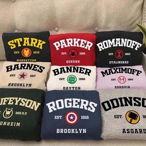 Avengers Superhero Inspired Sweatshirt: Rogers & Barnes Shirt