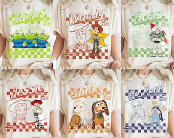 Disney Pixar Toy Story shirt, Toy Story familievakantie shirt, Woody Buzz Rex Hamm Tee, Pizza Planet shirt, Disneyland Magic Kingdom reis