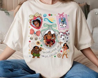 Coquette Bow Disney Moana Shirt, Disney Girl Trip Shirt, Moana Birthday Girl, Moana Maui Pua Hei Hei Kids Family Vacation, Disney Adventure