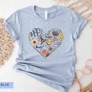 HP Wizard Heart Shirt, Wizard Lover Gift, HP Fan Gift, Book Lover Gift, Bookworm Shirt, Universal Magical Shirt, Bookish Gift for Reader
