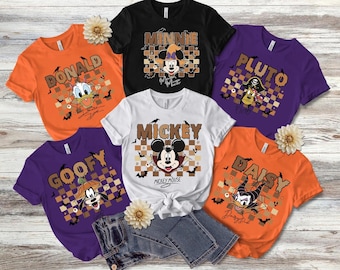 Disney Halloween Characters Shirts, Mickey And Friends Halloween Shirt, Halloween Party Shirt, Disney Family Halloween Shirts