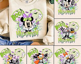 Disney Halloween All Characters Shirts, Mickey And Friends Halloween Shirt, Halloween Party Shirt, Disney Family Halloween Shirts