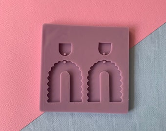 Scalloped arch silicone Earring Mould | Resin earrings mould/mold | DIY earrings | Statement