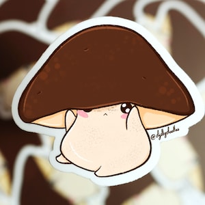 Chubby Little Mushroom Cute Vinyl Sticker