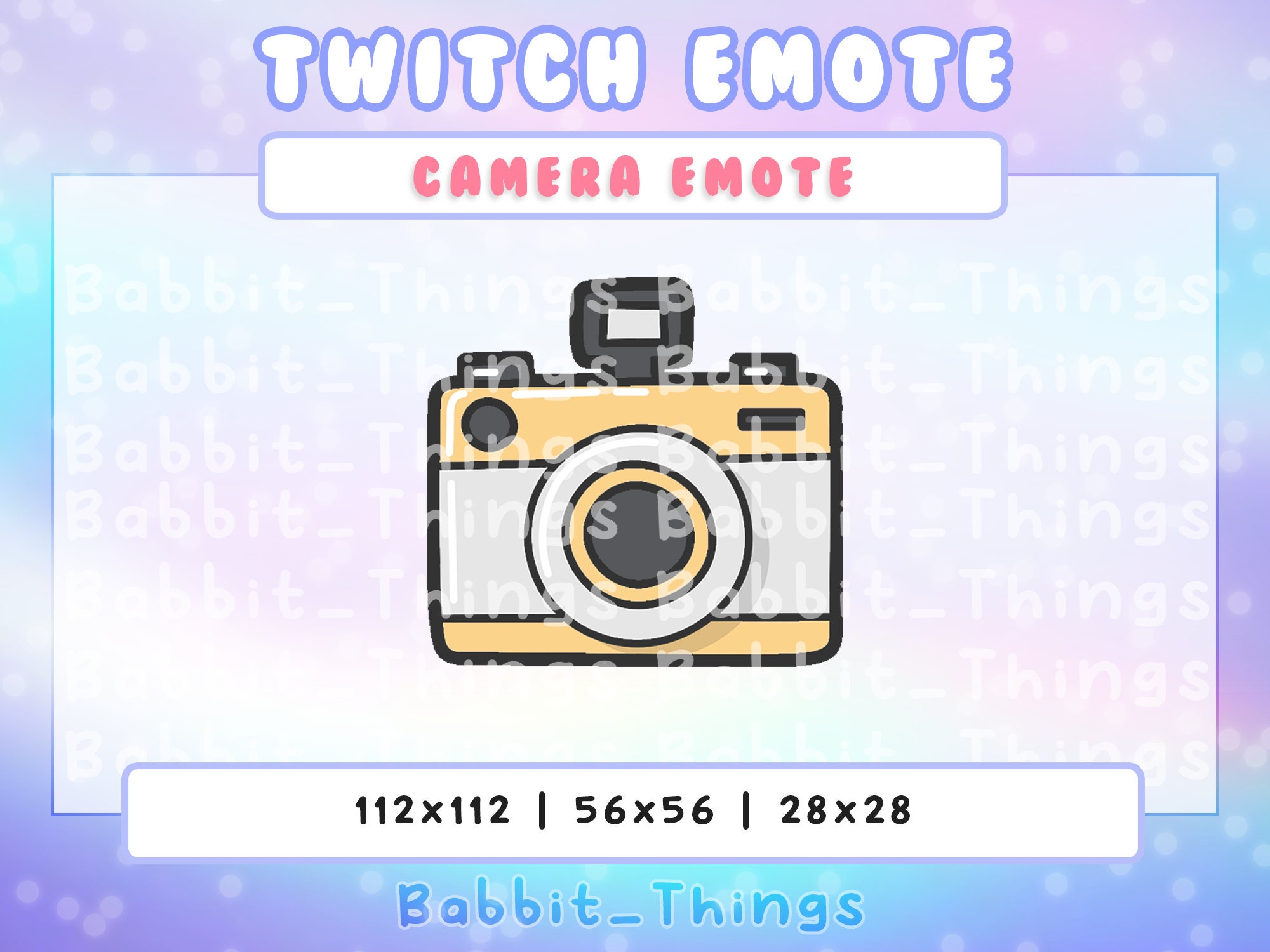 Twitch Camera Emote Camera Emote Pretty Twitch Emotes Etsy