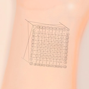 The Times Table Tattoo for ADHD Peeps & S&#39;more Single or 8.5&quot;x11&quot; Temporary Tattoo Sheet Temp Tats Math Numbers Tats for Her or Him