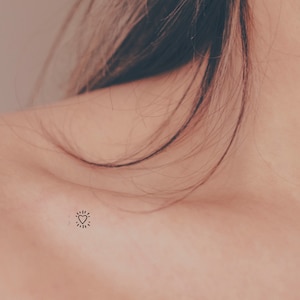 8.5&quot;x11&quot; Temporary Tattoo Sheet Minimalist Beating Heart Minimal Tattoo Sheet Tiny Beating Heart | Little Heart Tattoo Design Simple Tattoos