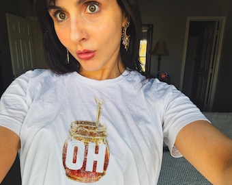 Tee/earrings set by Xandra the Creative