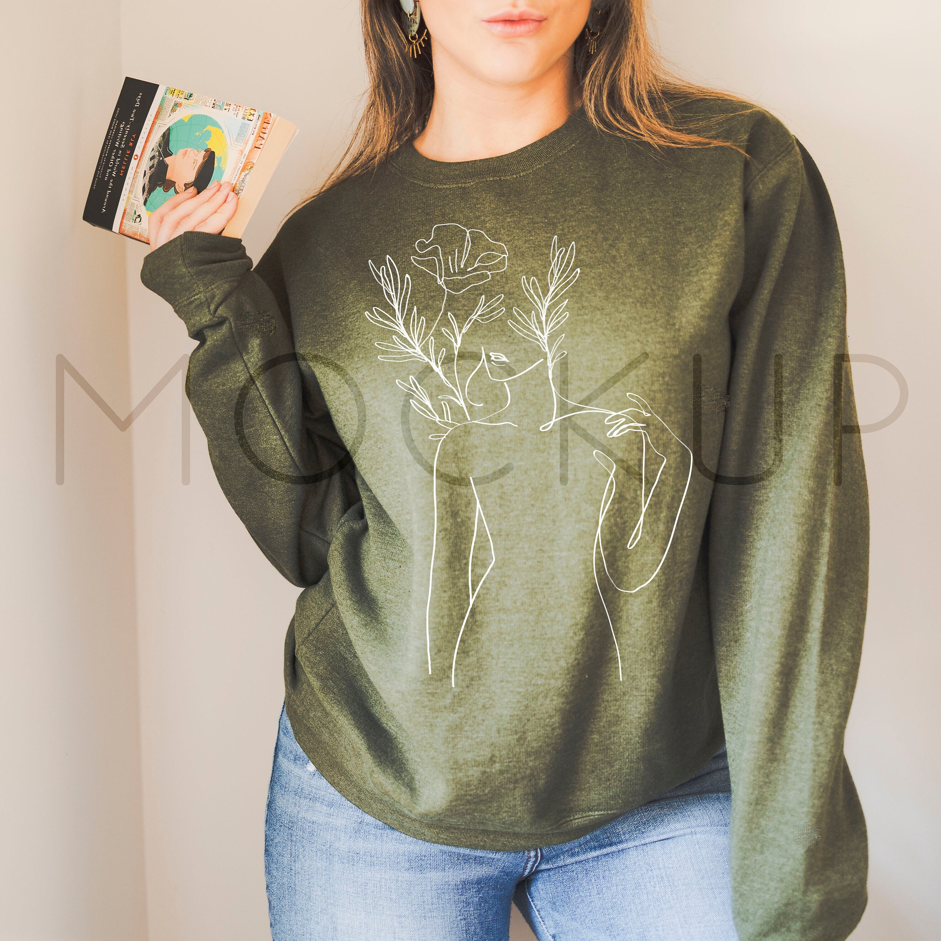 Army Green Crewneck - Etsy