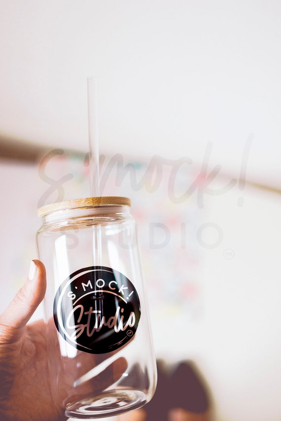 15 Oz Glass Can Cup Mockup Jpeg Digital Download Instant Etsy