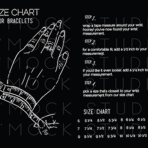 LIMITED QUANTITY Chart Illustrated Bracelet Sizing Chart Infographic for Small Business Stock Illustration Etsy Shop Jewelry Boutique