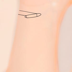 Out of the Hole 8,5 x 11 inch tijdelijke tattoo blad minimalistisch significant evenement nieuw begin tattoo betekenisvolle tatoeages door S'Mock Studio Circle