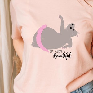 Funny Hippo T-shirt | Big, Curvy, and Beautiful Shirt | Dancing Hippo Tee | Ballet Hippo Shirt | Hippo Lovers T-shirt