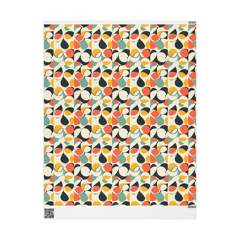 36" Mid-Century Modern Gift Wrap: Colorful Eco-Friendly Celebration Packaging image 3