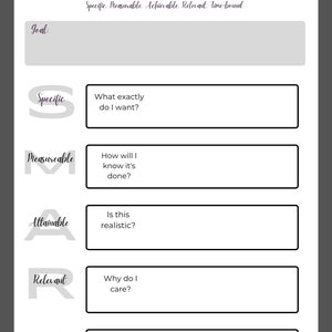 SMART Goal Worksheet