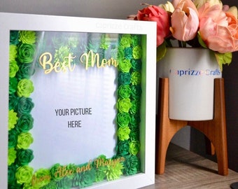 Personalized picture frame/ Paper flower frame