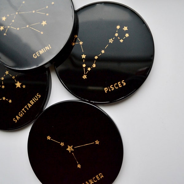 Zodiac Coaster Etsy