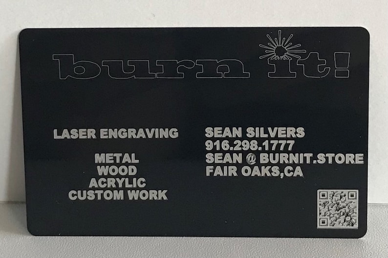 Custom Aluminum Business Cards Etsy