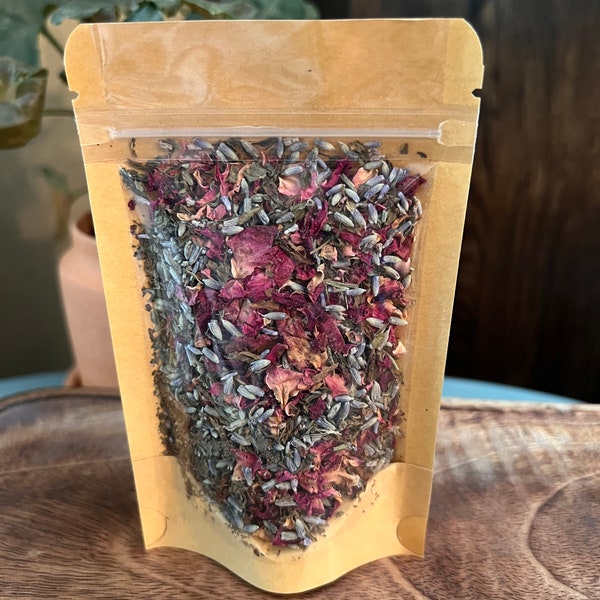 Lavender and Rose loose leaf tea blend, loose leaf tea, lavender, rose petals, flower tea