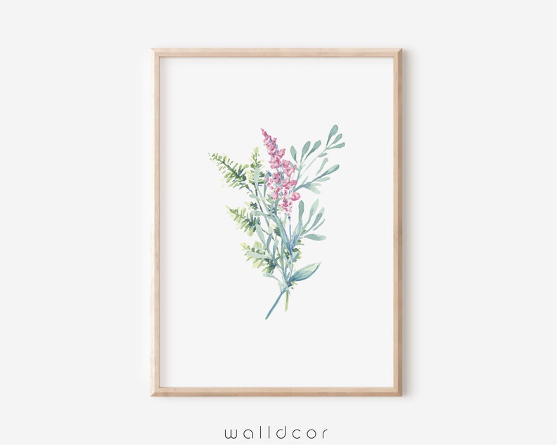 Printable Wall Art, Colorful Wildflower Art Set Of 3, Bright Floral Prints, Digital Print Download, Printable Flower Watercolors image 3