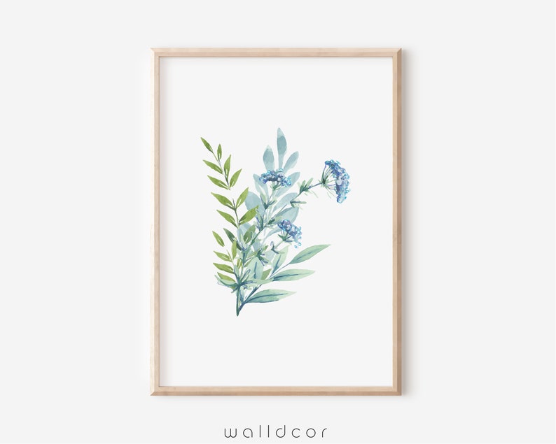 Printable Wall Art, Colorful Wildflower Art Set Of 3, Bright Floral Prints, Digital Print Download, Printable Flower Watercolors image 2