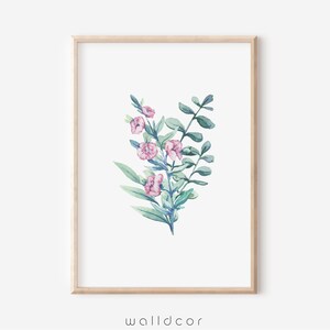 Printable Wall Art, Colorful Wildflower Art Set Of 3, Bright Floral Prints, Digital Print Download, Printable Flower Watercolors image 4