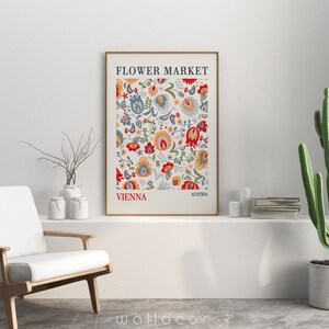 Floral Printable Art, Flower Market Vienna, Printable Wall Art, Digital Download, Flower Market Wall Print, Vienna Flower Market image 5