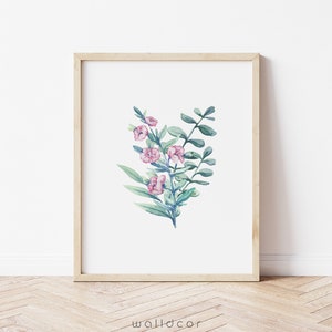 Printable Wall Art, Colorful Wildflower Art Set Of 3, Bright Floral Prints, Digital Print Download, Printable Flower Watercolors image 7
